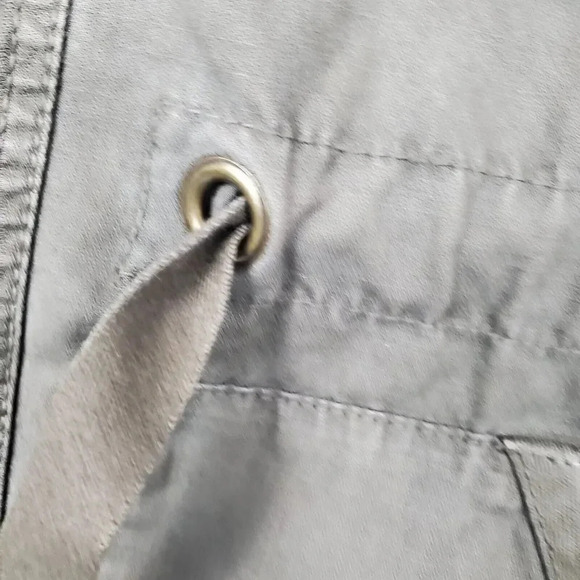 Women's J. CREW‎ Military Utility Jacket SZ S Olive Army Green Full Zip Pockets - Picture 2 of 9